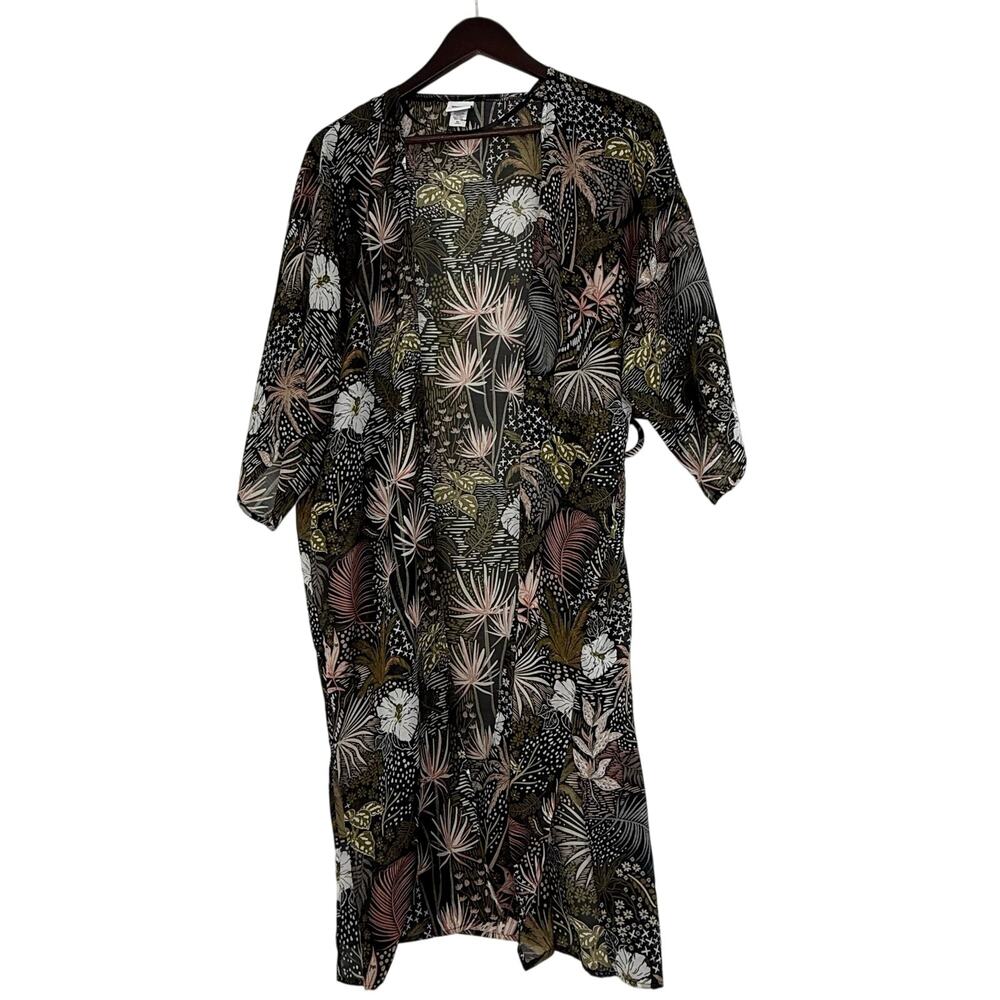 Sonoma Tropical Floral Kimono Duster One Size